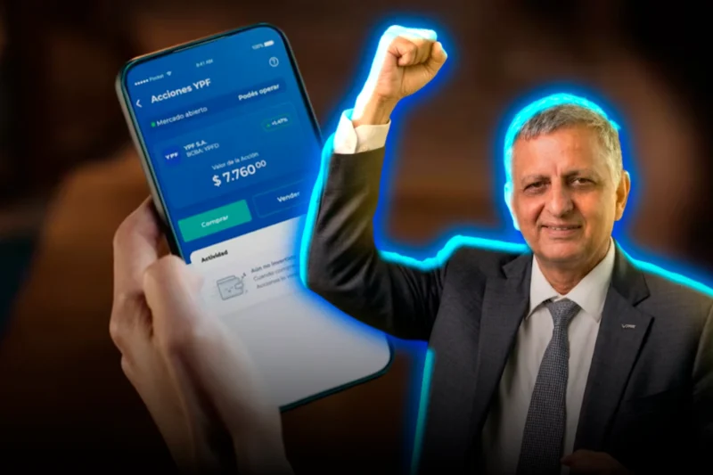 YPF ya vendió 550.000 acciones desde su app en apenas 15 dias