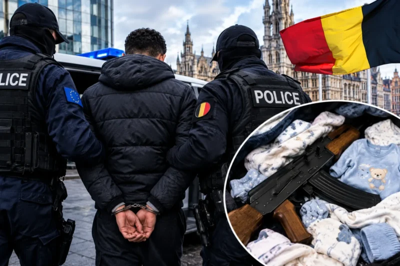 Bélgica: Arrestaron a un inmigrante marroquí con un arma de guerra oculta entre ropa de bebé