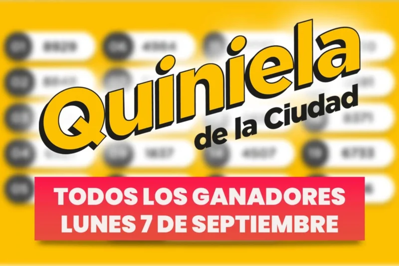 Quiniela Nacional: todos los números ganadores del lunes 7 de septiembre
