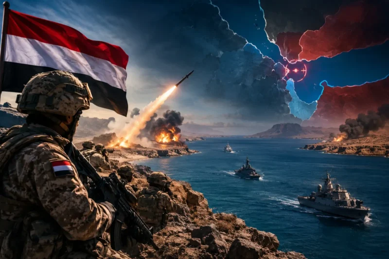 Las Fuerzas Armadas de Yemen intensificaron su ofensiva contra los hutíes cerca de Bab el Mandeb