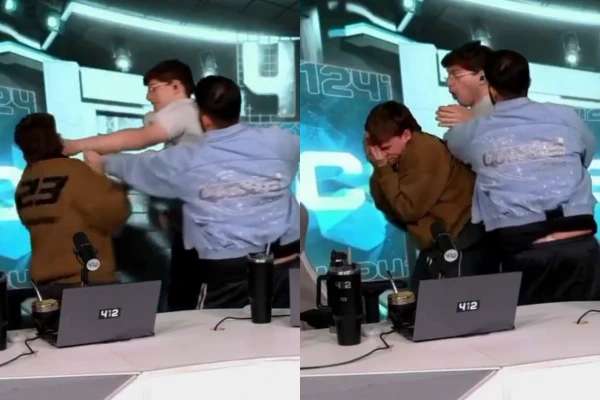 Davoo Xenieze le pegó una piña a Teo D’Elia en pleno directo de 412: «No puedo creerlo»