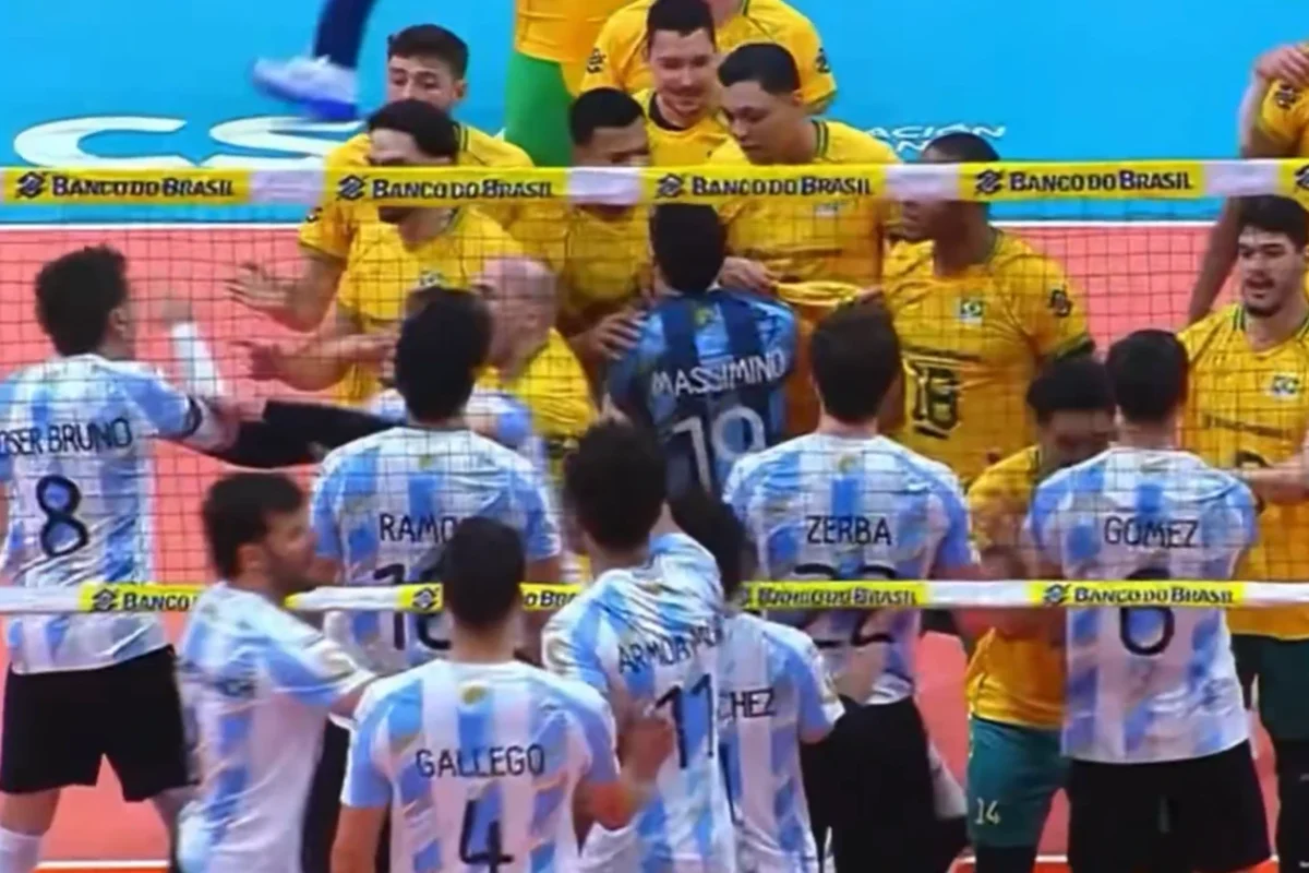 El tenso cruce entre Argentina y Brasil en la final del Campeonato Sudamericano de vóley