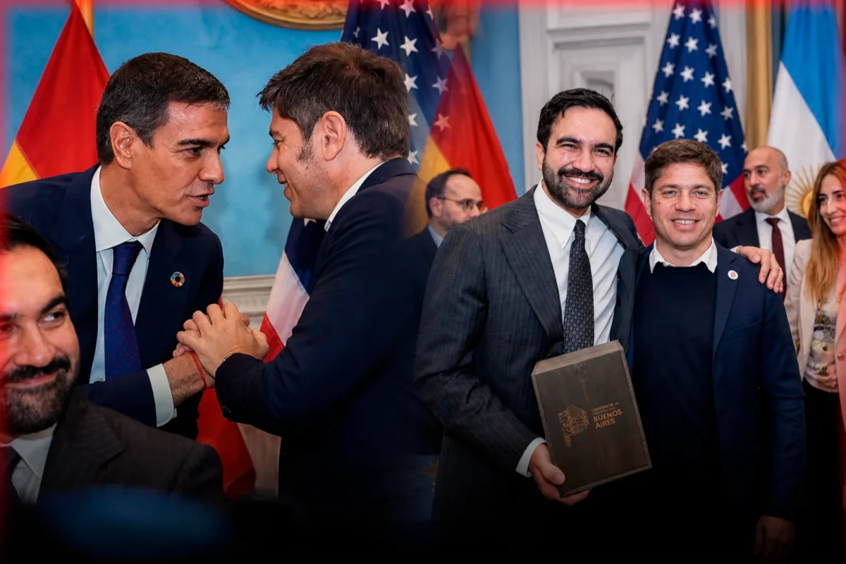 Axel Kicillof se reunió con el musulmán Zohran Mamdani y el ultraizquierdista Pedro Sánchez
