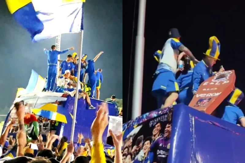 Rosario Central festejó la Supercopa Internacional con un ataúd dedicado a Estudiantes y Verón