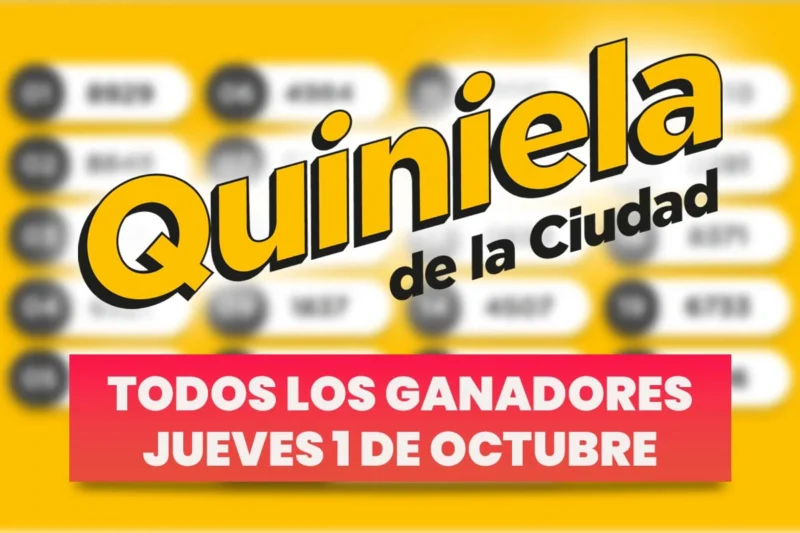 Quiniela Nacional: todos los números ganadores del jueves 1 de octubre