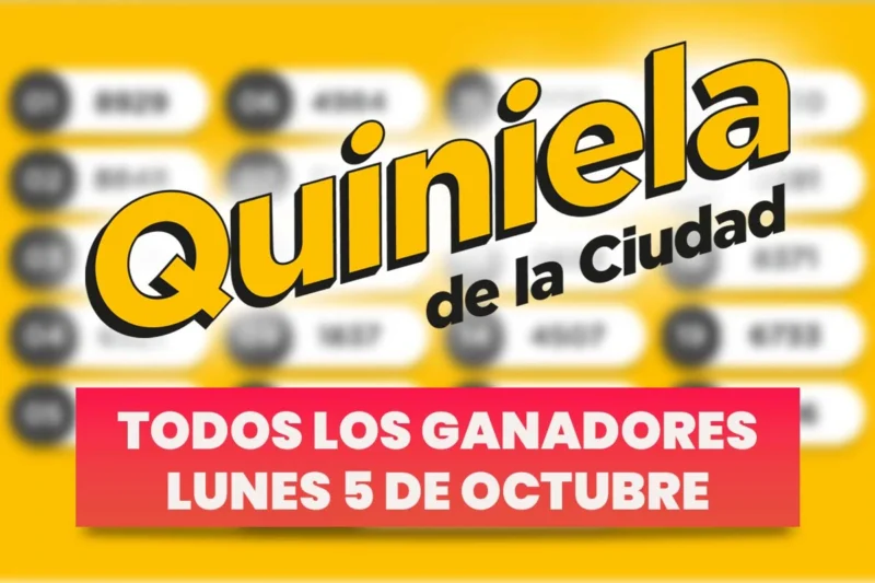 Quiniela Nacional: todos los números ganadores del lunes 5 de octubre