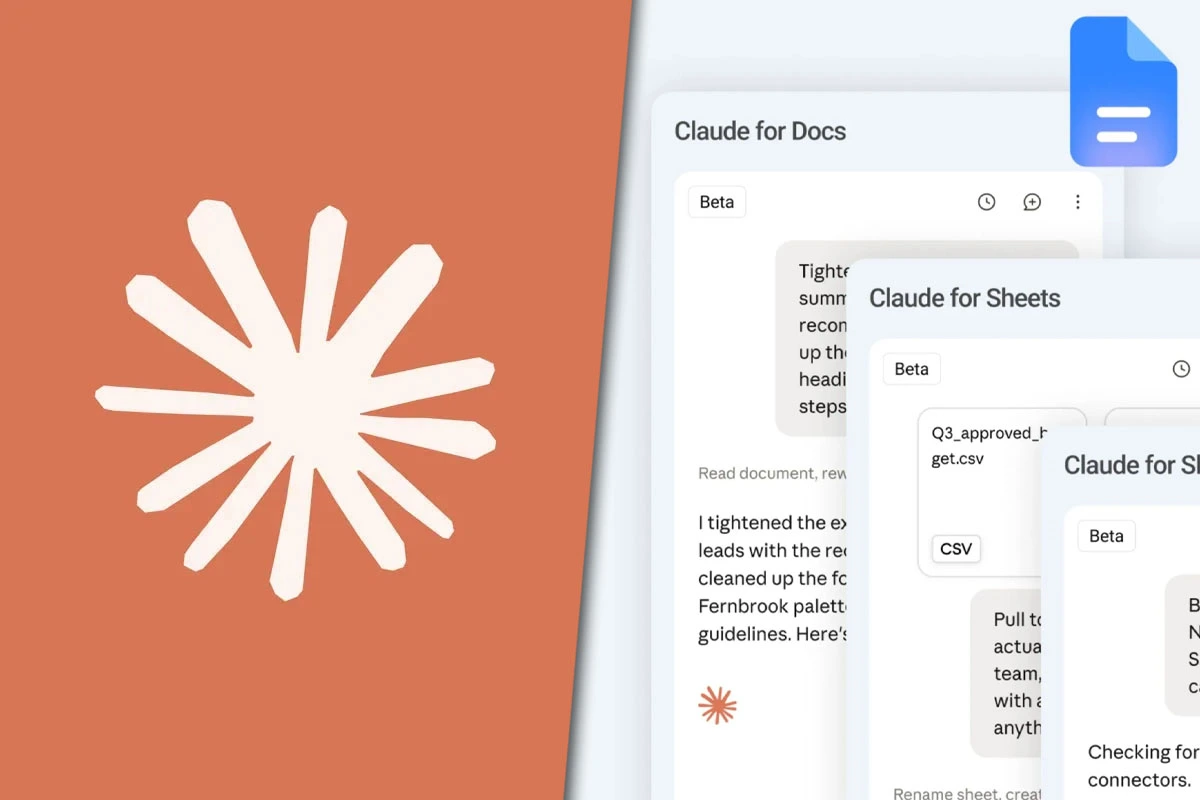 Claude ya funciona con Google Docs, Sheets y Slides: cómo usar la nueva integración