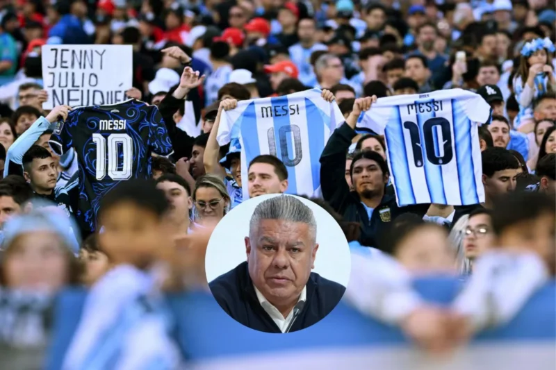 Los hinchas argentinos no se olvidaron del “Chiqui” Tapia, quien recibió insultos en medio de la despedida de Messi