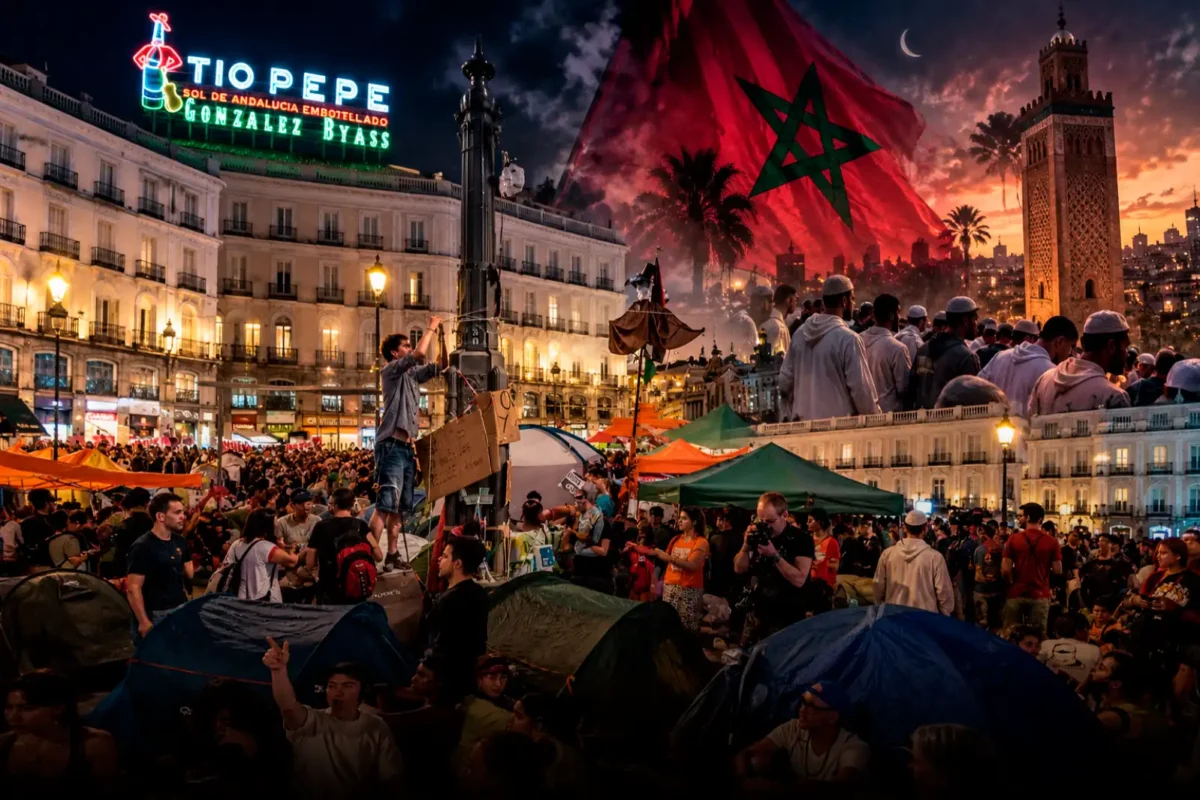 En la acampada de la izquierda en Madrid denuncian robos de magrebíes y activan «protocolos» contra agresiones sexuales