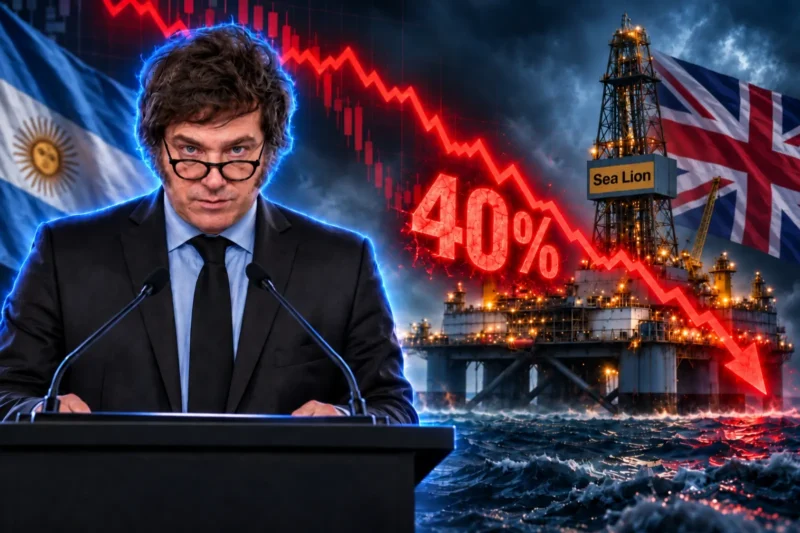 Las acciones de las petroleras de Sea Lion se desplomaron hasta un 40% tras los anuncios de Milei por las Malvinas