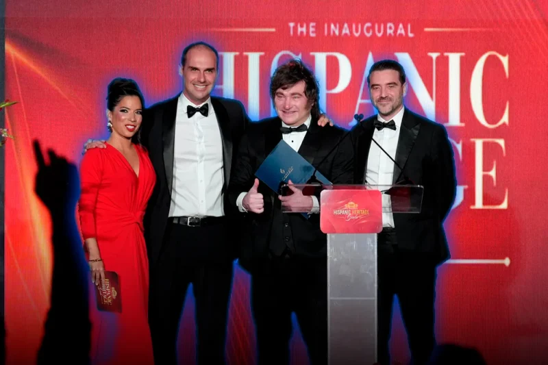 Javier Milei fue premiado por su liderazgo e impacto global por Javier Negre en la Hispanic Heritage Gala