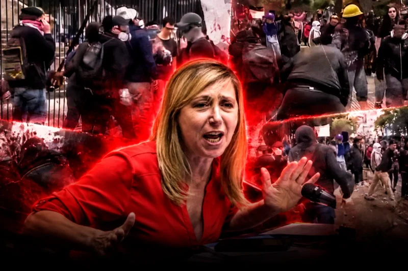 Manifestantes de izquierda tiran piedras contra la policía y generan disturbios en el Congreso