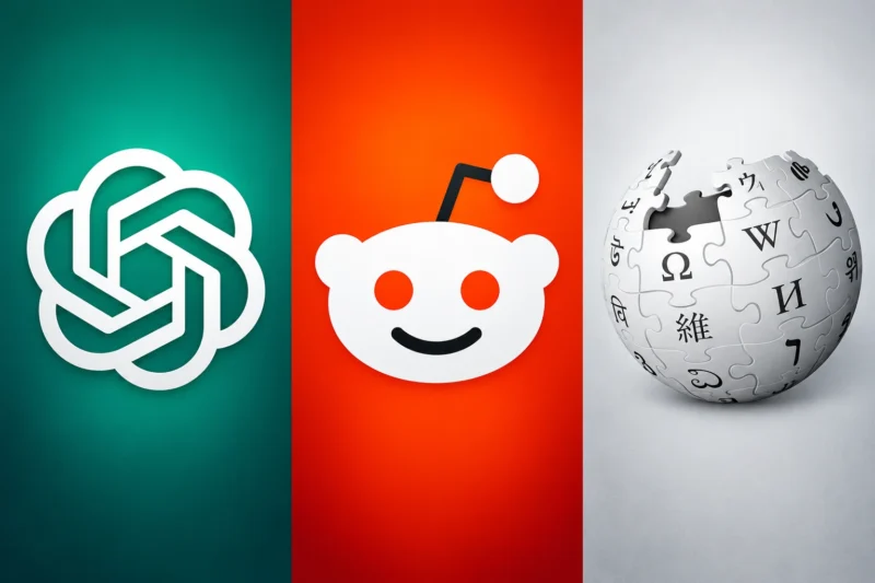 Reddit y Wikipedia pierden peso entre las fuentes que cita ChatGPT