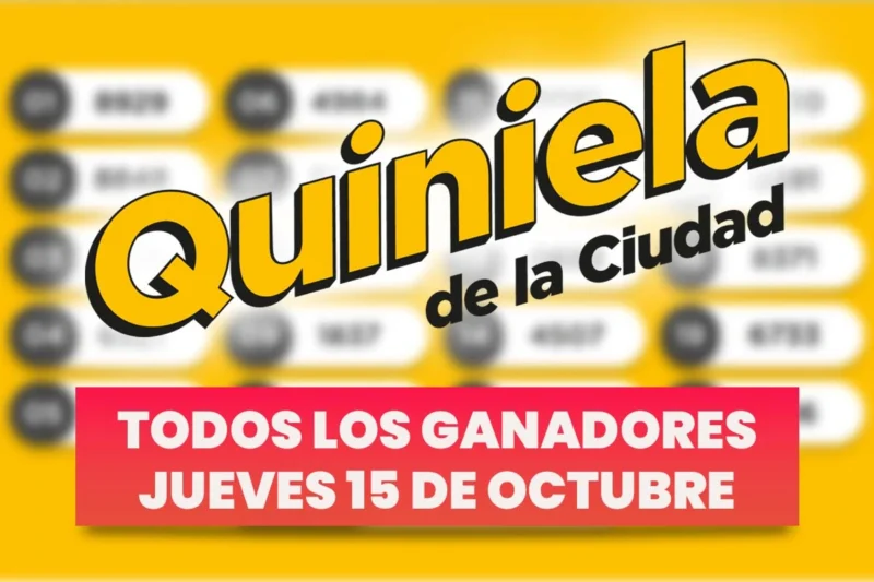 Quiniela Nacional: todos los números ganadores del jueves 15 de octubre