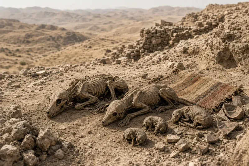 Hallan perros sin pelo momificados de 1.200 años en un sitio wari del Perú