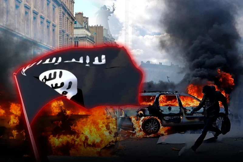 Los terroristas de izquierda junto a los inmigrantes destruyeron Francia en las supuestas «protestas estudiantiles»