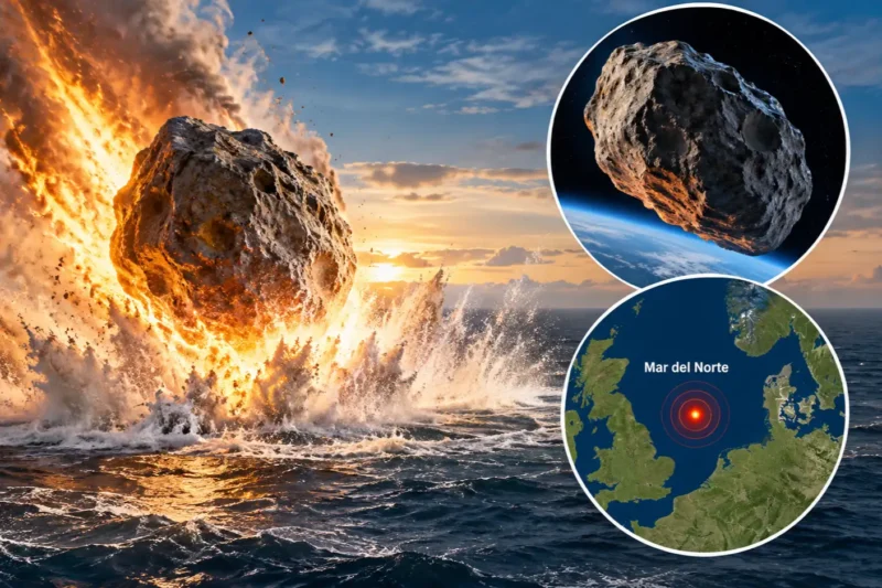 Confirmaron que un asteroide de 160 metros impactó en el Mar del Norte y provocó un tsunami gigante