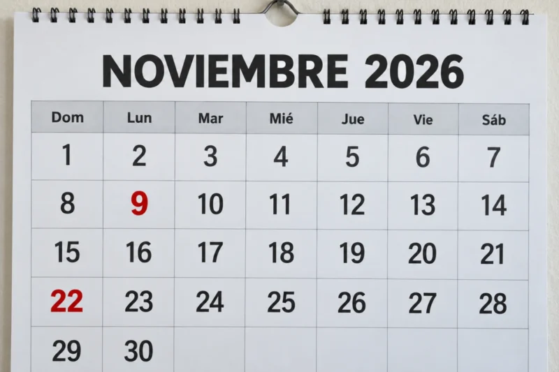Cuántos feriados quedan en noviembre y diciembre 2026 en la Argentina