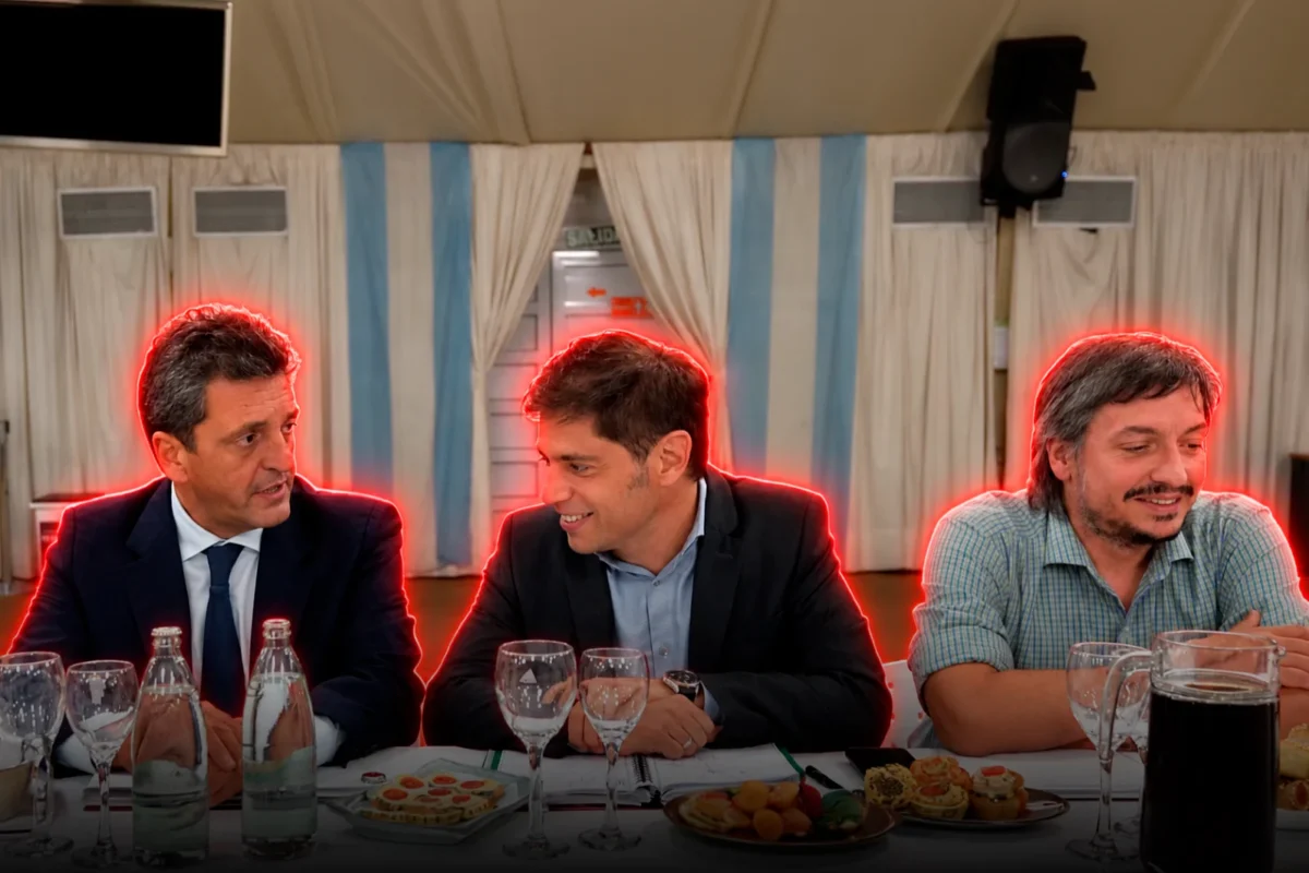 Axel Kicillof, Máximo Kirchner y Sergio Massa se reunieron para armar un frente anti-Milei
