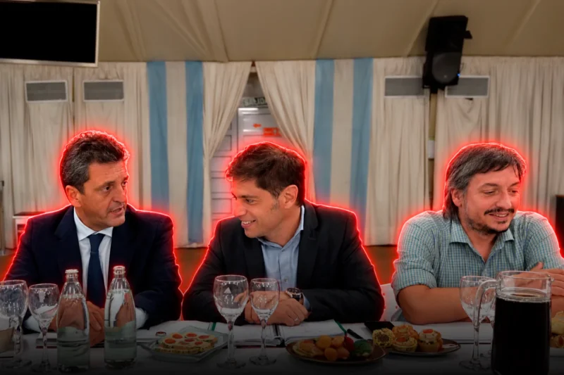 Axel Kicillof, Máximo Kirchner y Sergio Massa se reunieron para armar un frente anti-Milei