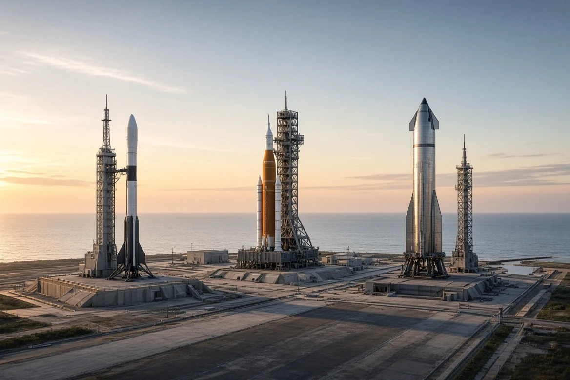 La NASA detalla el plan de Artemis 3 con tres cohetes pesados en dos semanas