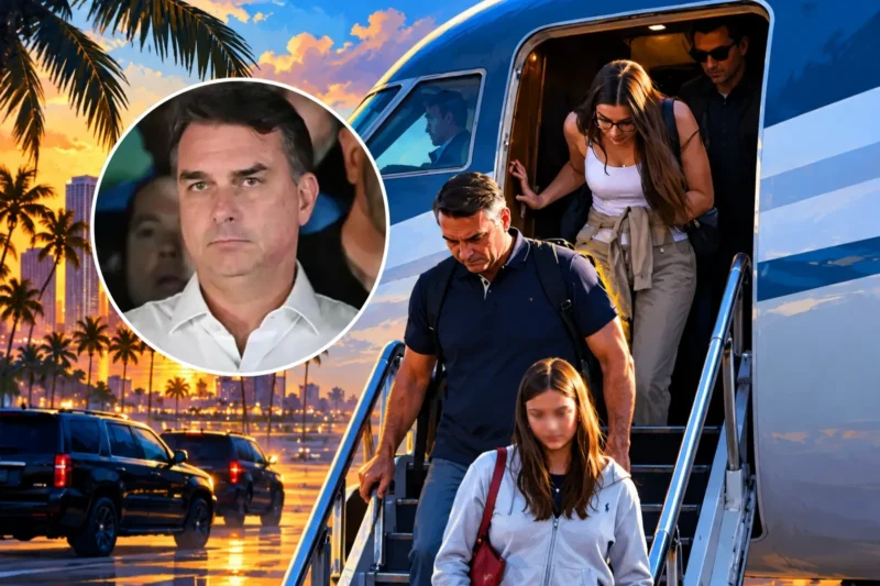 Flávio Bolsonaro aterrizó en los Estados Unidos en un vuelo procedente de la Argentina
